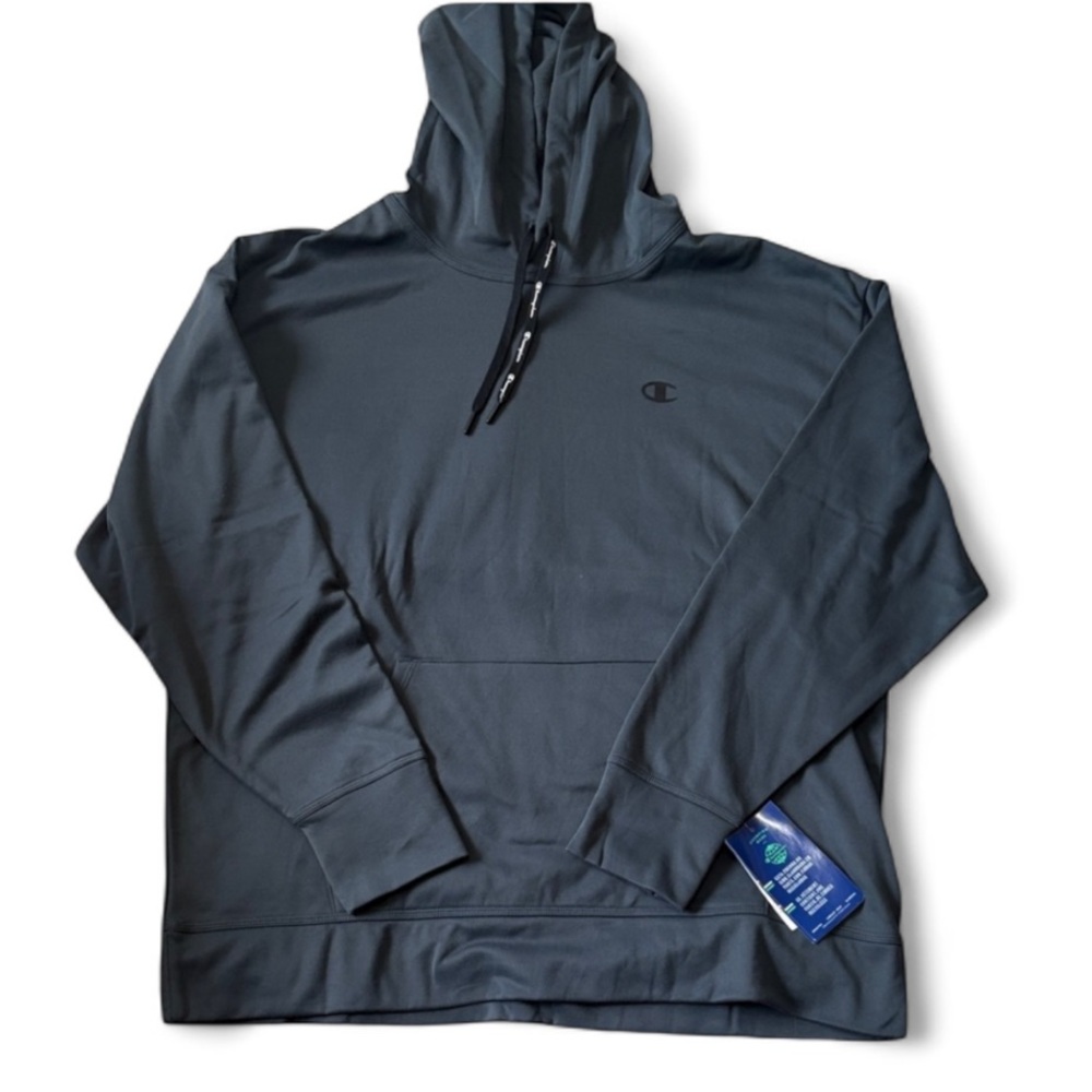 NWT Champion Grey Long Sleeve Hoodie Moisture Wicking Size XL